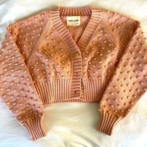 Misha and Puff Cropped Cardigan Sweater